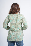 Block Printed Cotton Short Kurti