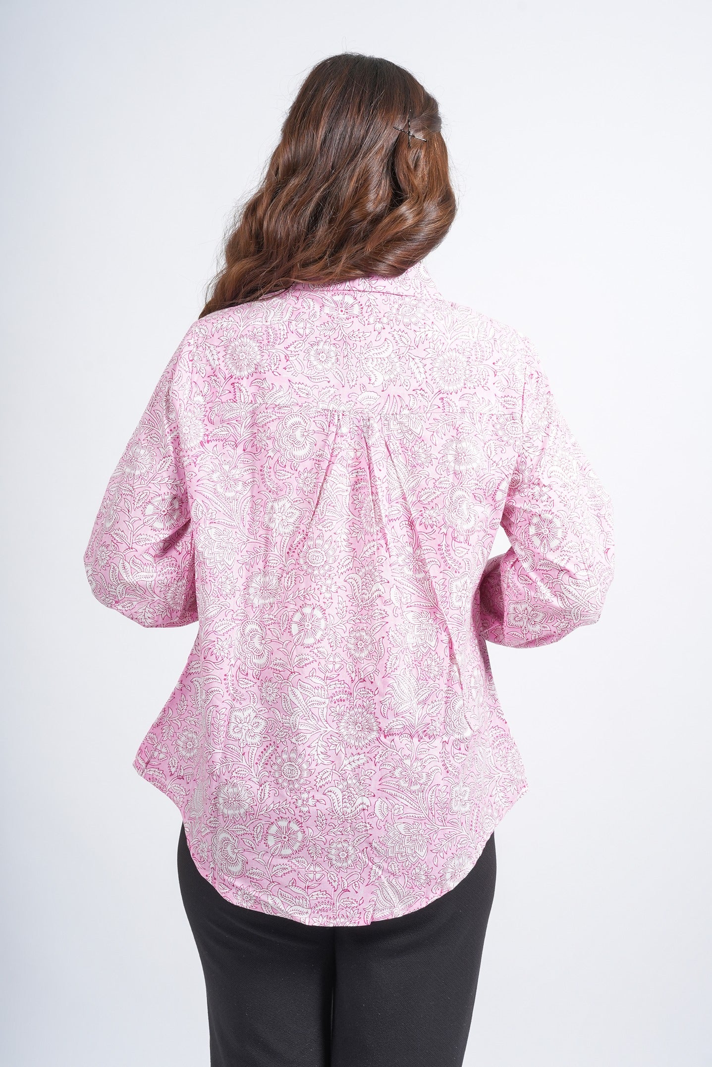 Block Printed Cotton Women's Shirt