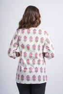 Rosette Charm Cotton Short Top