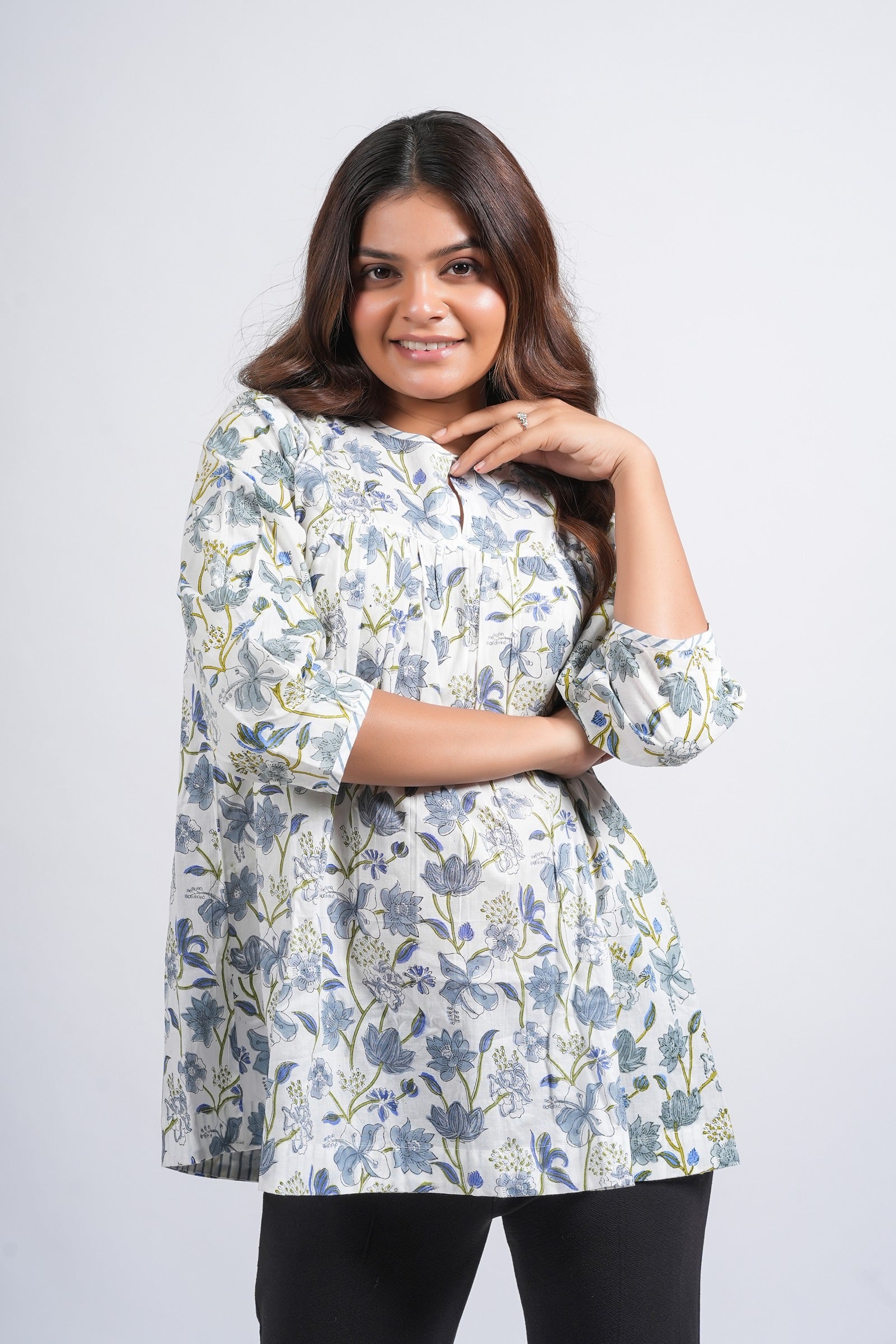 Block Printed Cotton Short Top