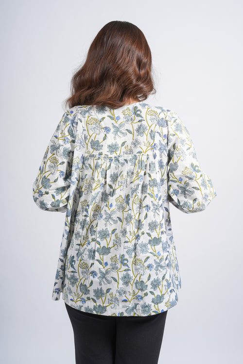Block Printed Cotton Short Top