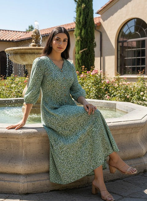 Dewleaf Chanderi Dress