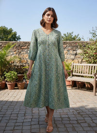 Dewleaf Chanderi Dress