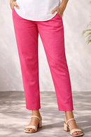 Pink Narrow Leg Cotton Pants