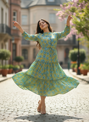 Urban Bloom Cotton  Dress