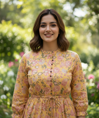 Petal Reverie Cotton Dress