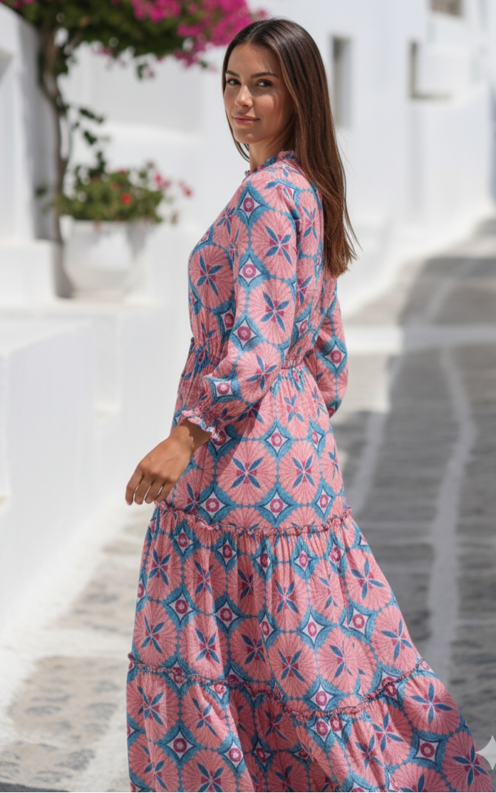 GeoChic Cotton Dress