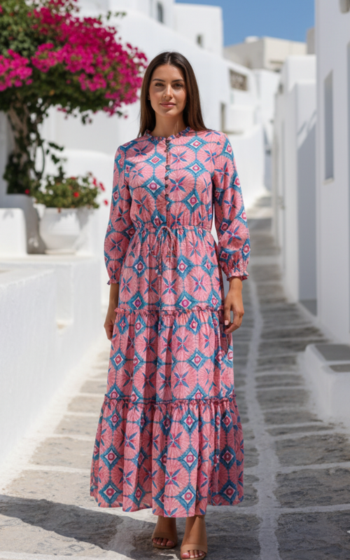 GeoChic Cotton Dress