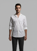 Cotton Poplin Full Sleeve White Shirt