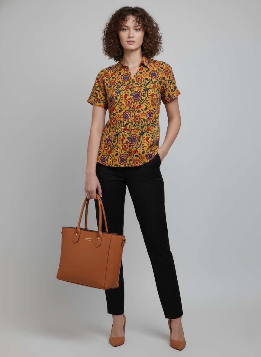 Block Printed Cotton Short Top