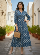 Blue Mirage Cotton Dress