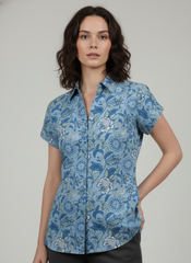 Blue Leaf Cotton top