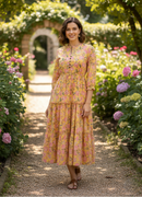 Petal Reverie Cotton Dress
