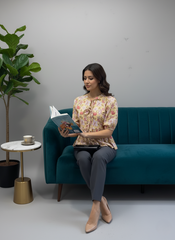 Block Printed Short Top