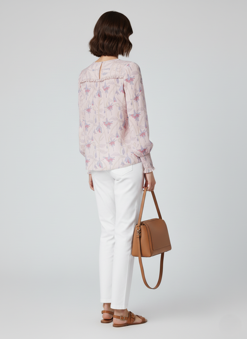 Petal Pixie Chanderi Silk Short Top
