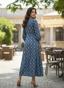 Blue Mirage Cotton Dress