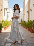 Serene Petals Chanderi Dress