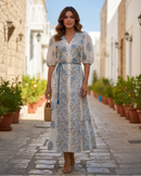 Serene Petals Chanderi Dress