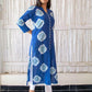 'Tie-Dye' Indigo Button Down Kurta