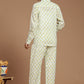 Sunshine Buta Bliss: White Yellow Printed Co-ord Set