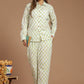 Sunshine Buta Bliss: White Yellow Printed Co-ord Set