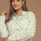 Sunshine Buta Bliss: White Yellow Printed Co-ord Set