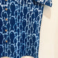 NATURAL INDIGO COTTON DABU PRINTED HALF SLEEVE SHIRT