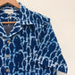 NATURAL INDIGO COTTON DABU PRINTED HALF SLEEVE SHIRT