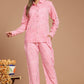 'Most Loved' Pink Stripe Printed Co-Ord Set - Pre Order