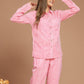 'Most Loved' Pink Stripe Printed Co-Ord Set - Pre Order