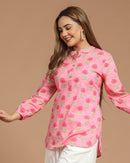 Block Printed Cotton Short Kurti