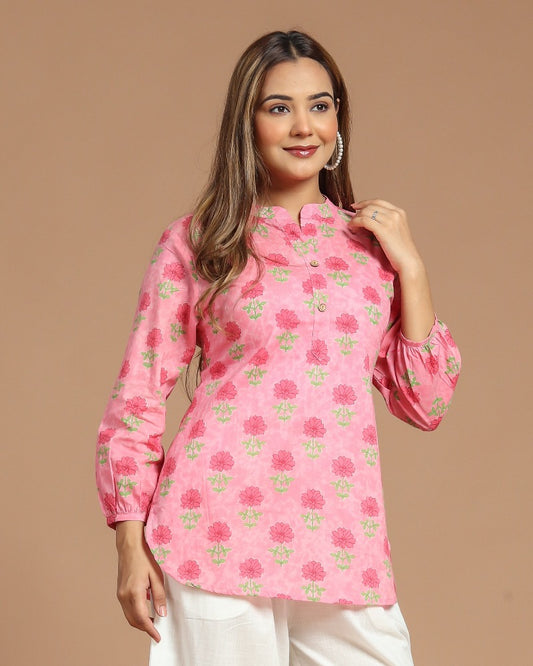 Printed Cotton Short Kurti