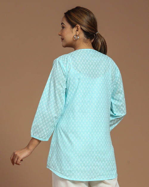 Block Printed Cotton Short Top