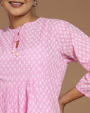 Block Printed Cotton Short Top