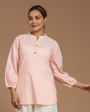 Block Printed Cotton Short Kurti