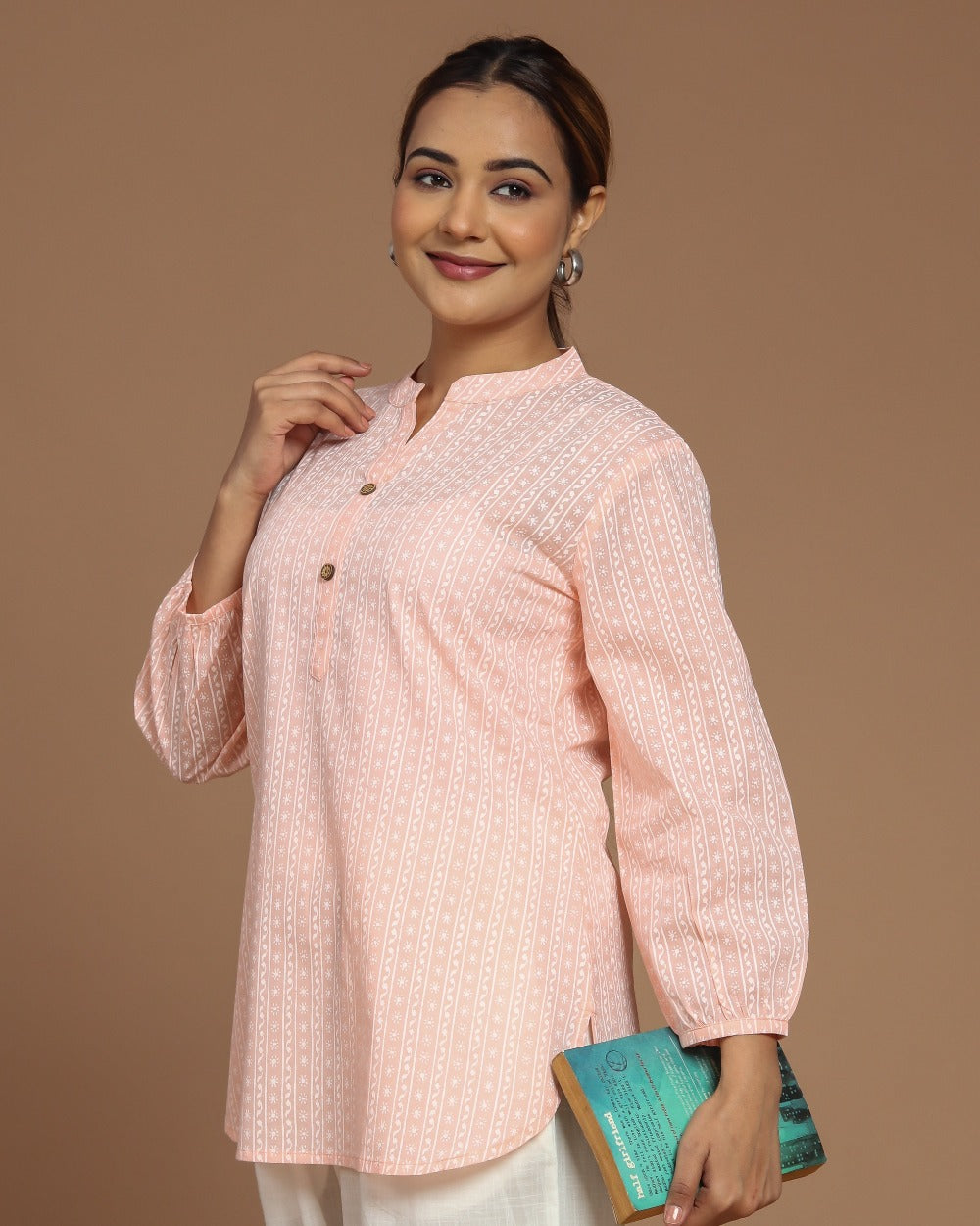 Block Printed Cotton Short Kurti