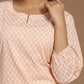 Block Printed Cotton Short Kurti