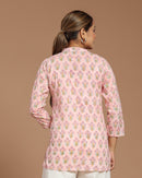 Block Printed Cotton Short Kurti
