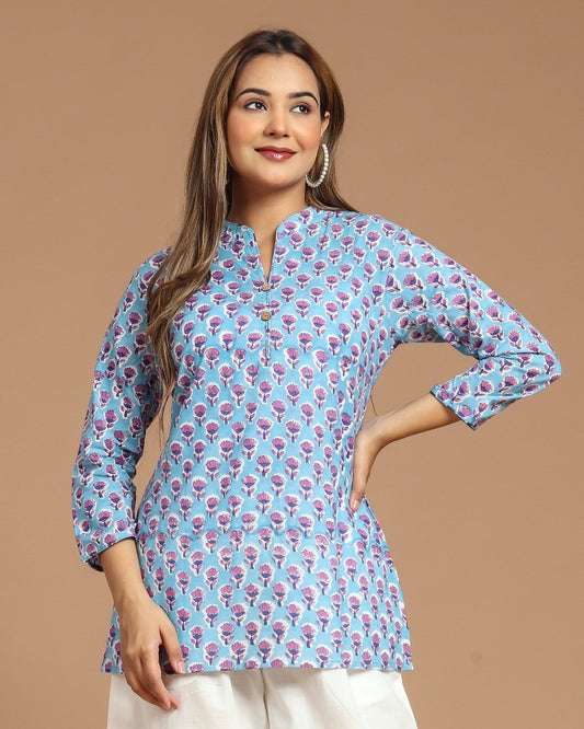 Block Printed Short Kurti