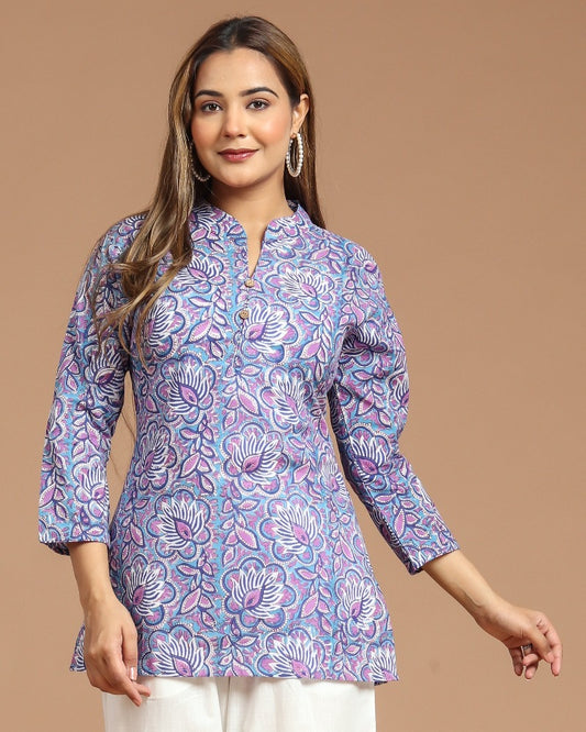 Block Printed Short Kurti