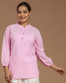 Block Printed Cotton Short Kurti