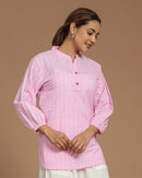 Block Printed Cotton Short Kurti