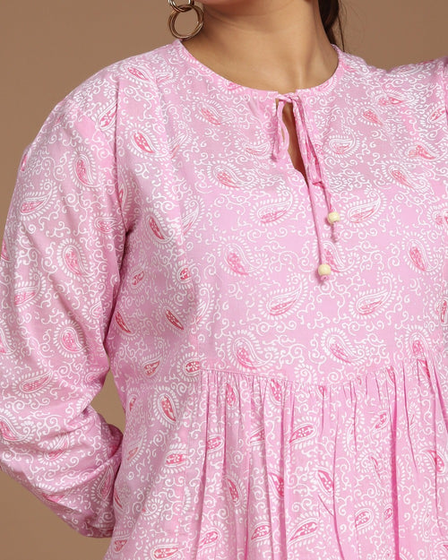 Block Printed Cotton Short Top