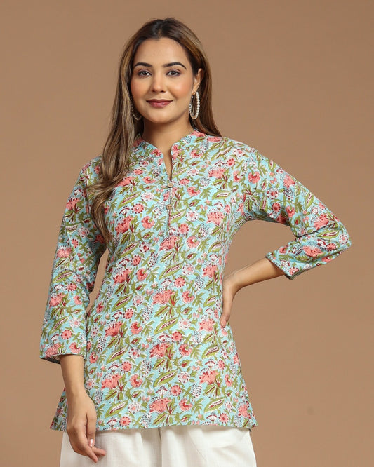 Block Printed Short Kurti