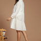 Snow White Cotton Dobby Dress with Mul Lining