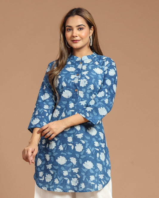 Indigo Block Printed Tunic