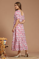 Aqua Petal Block Printed Dress