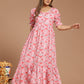 Pink Bloom Block Printed Dress