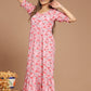 Pink Bloom Block Printed Dress
