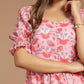 Pink Bloom Block Printed Dress